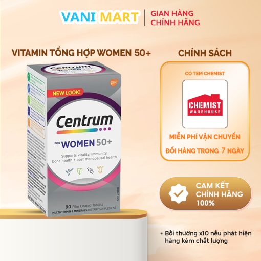 Vitamin Tổng Hợp Centrum For Women 50+ Trên 50 Tuổi 90 Viên