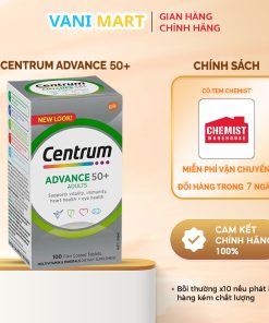 Centrum Multivitamin Advance 50+ Cho Người Trên 50 Tuổi 100 Viên