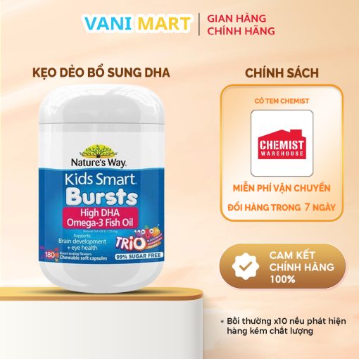 Gum Nature’s Way Bursts Dha Omega3 180 Viên.