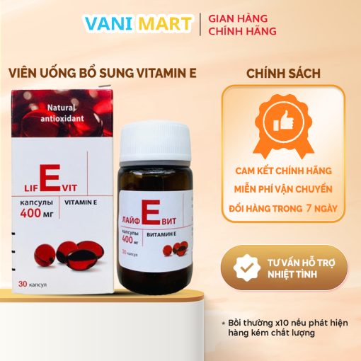 Viên Uống Vitamin E Đỏ Zentiva 400mg (made In Russia)