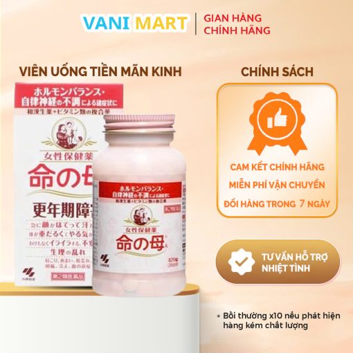 Viên Uống Tiền Mãn Kinh Kobayashi Inochi No Haha Hộp 840 Viên