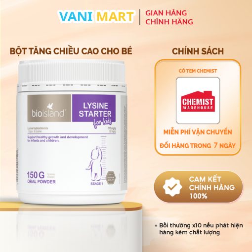 Bột Tăng Chiều Cao Bioisland Lysine Starter (dưới 6 Tuổi)