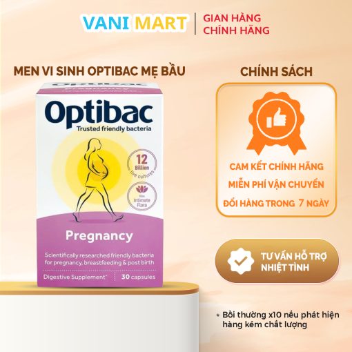 Men Vi Sinh Cho Bà Bầu Và Cho Con Bú Optibac For Pregnancy