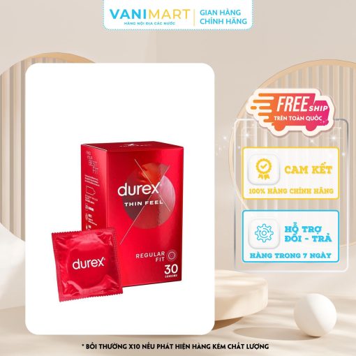 Bao Cao Su Durex Fetherlite Của Úc Siêu Mỏng Hộp 30 Chiếc