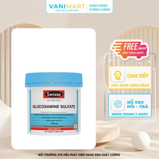 Swisse Ultiboost Glucosamine Sulfate 1500mg Joint Health 180 viên