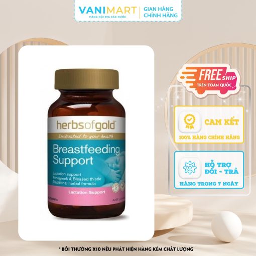 Viên Uống Lợi Sữa Herbs Of Gold Breastfeeding Support 60 viên