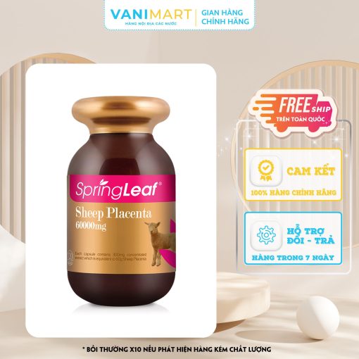 Viên uống nhau thai cừu 6000mg Spring Leaf Sheep Placenta của Úc