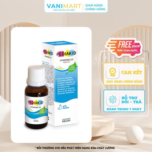 Pediakid Vitamin D3 Cho Bé Từ Sơ Sinh- hàng nội địa Pháp