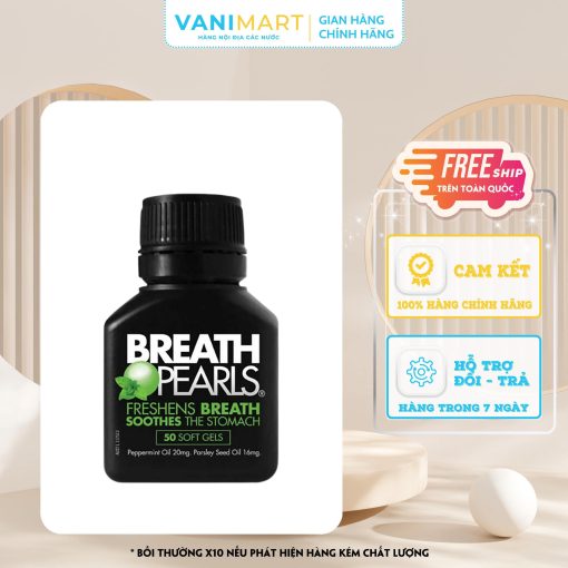 Viên ngậm thơm miệng Breath pearls hộp 50 viên