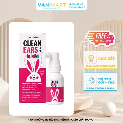 Xịt tan ráy tai thỏ của Cleanears Kids nội địa Úc