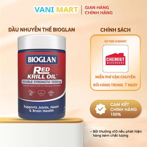 Dầu Nhuyễn Thể Bioglan Red Krill Oil 1000mg 60 Viên