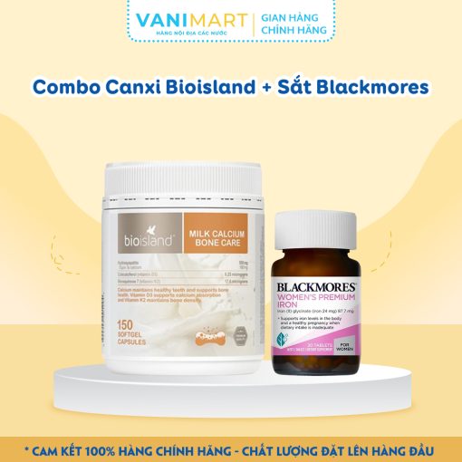 Combo Canxi Bioisland + Sắt Blackmores